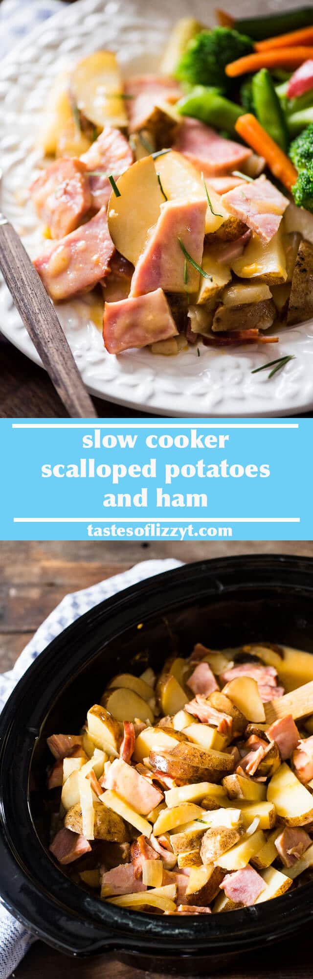 Slow Cooker Scalloped Potatoes and Ham {Easy Dinner Recipe with Simple