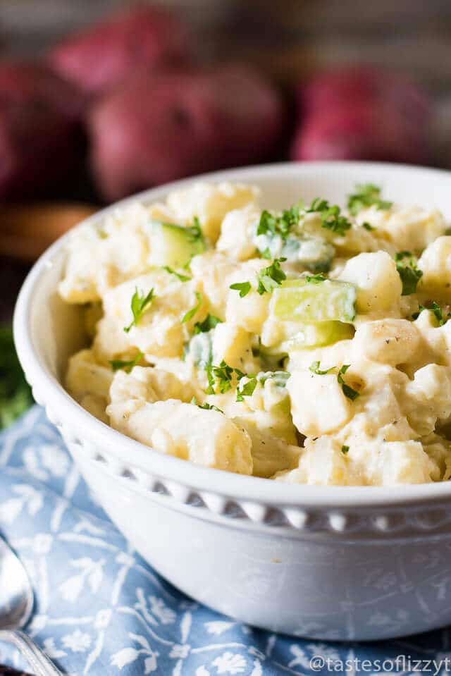 Classic Potato Salad Recipe with Potatoes, Eggs and Cucumbers