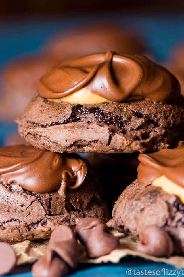 Buckeye Brownie Cookies I Tastes of Lizzy T I These cookies are amazing copy