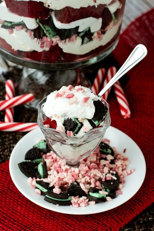 Peppermint Cheesecake Trifle {Easy Layered Christmas Dessert Recipe}