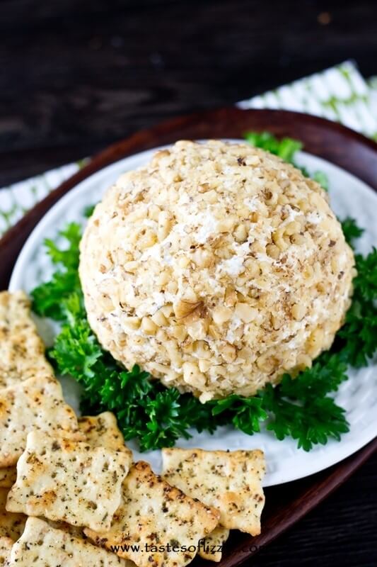 Garlic Cheese Ball {With Parmesan and Italian Herbs}