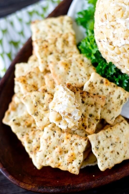 Garlic Cheese Ball {With Parmesan and Italian Herbs}