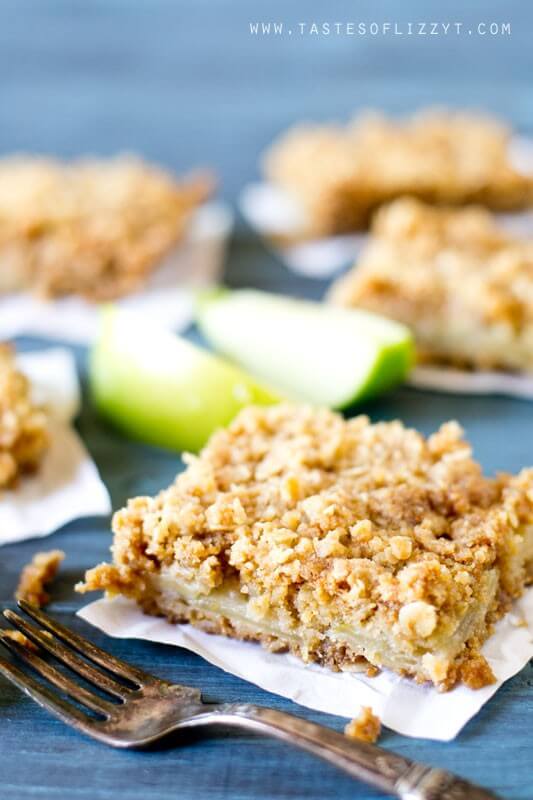 Apple Oatmeal Bars with Streusel Crust & Topping {Easy Dessert Recipe}