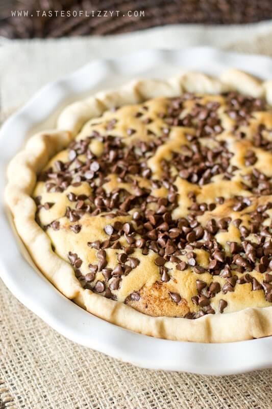 Chocolate Chip Funny Cake Pie is an old recipe that has timeless ...