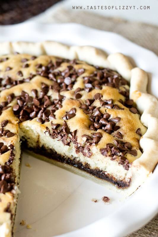 Chocolate Chip Funny Cake Pie is an old recipe that has timeless ...