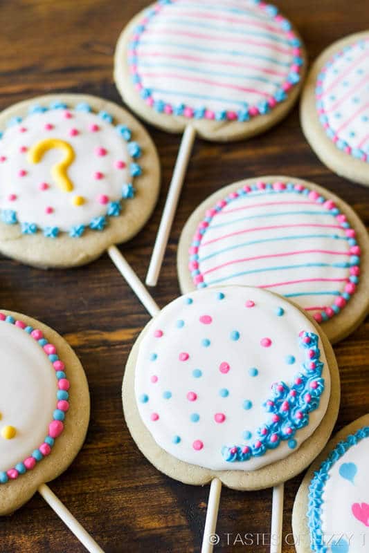 Gender Reveal Cookies Recipe and Tutorial {Easy Sugar Cookie Recipe}