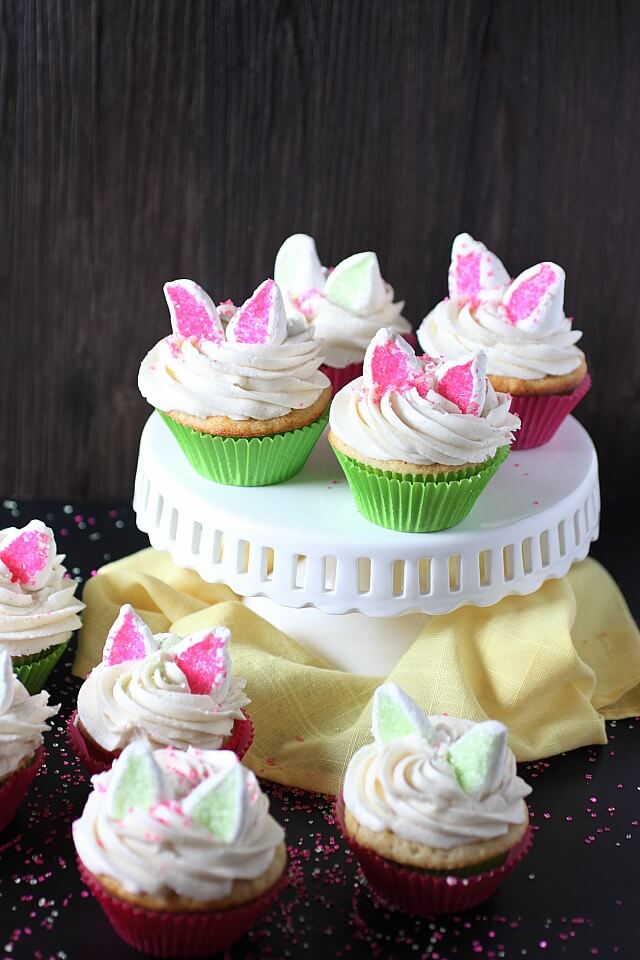 Easter Bunny Cupcakes {Orange Vanilla Bean Cupcakes with Marshmallow ...