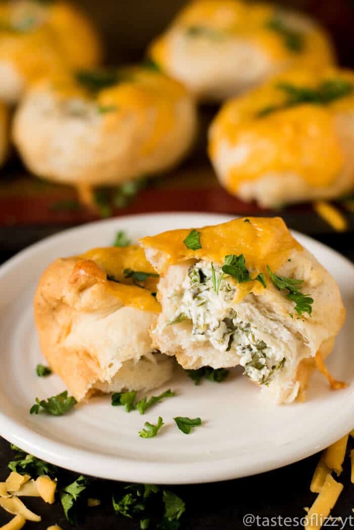 Spinach Cheese Stuffed Biscuits {SemiHomemade Appetizer}