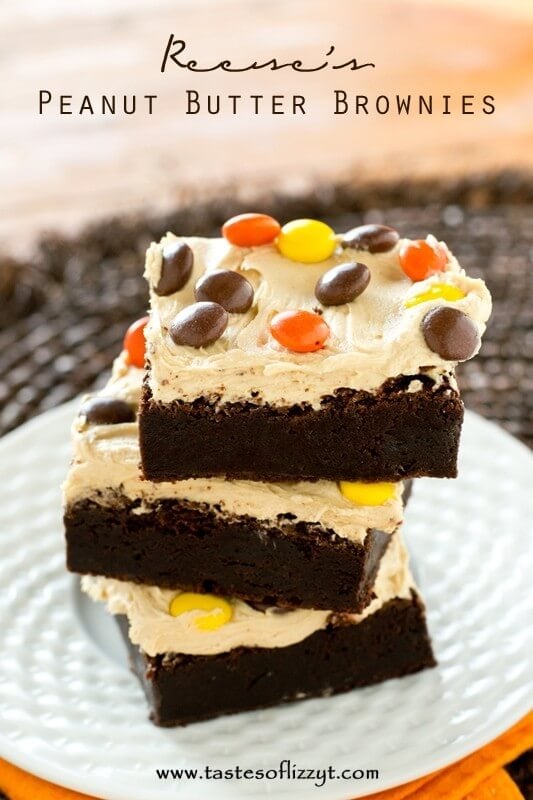 Reese's Peanut Butter Brownies - Tastes of Lizzy T