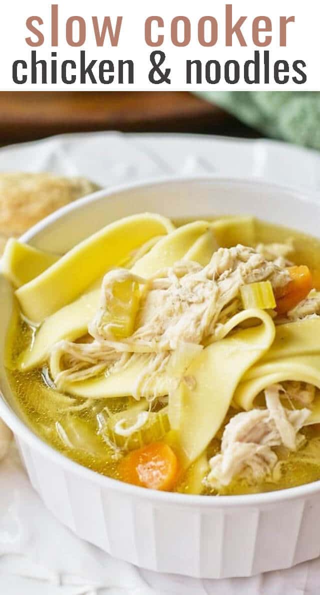 Copycat Bob Evans Chicken & Noodles Recipe {Easy Slow Cooker Dinner}