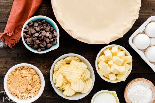 ingredients for chocolate chip pie