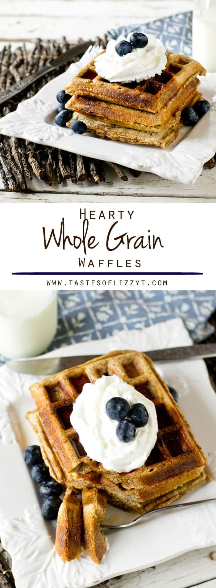 Whole Grain Waffles {A Hearty Breakfast with Heart Healthy Nutrients}