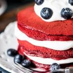 Cake for breakfast?! You bet! These quick, 5-ingredient cake mix pancakes are a festive and easy way to make pancakes. Choose any flavor cake mix you'd like!