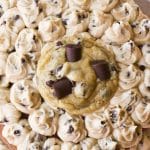 Cookie Dough Layer Cake...for that serious cookie dough lover! Chocolate cake layered with cookie dough and chocolate buttercream icing!