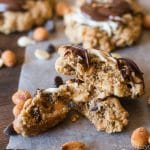 These Honey Roasted Chocolate Oatmeal Cookies are chock full of oatmeal, honey roasted peanuts, chocolate chips, white chocolate chips and a hint of cinnamon.