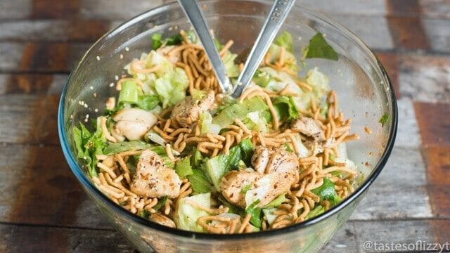 Toasted sesame seeds and almonds give this Oriental Chicken Salad a nutty crunch. An easy, light dinner salad that makes a complete meal!