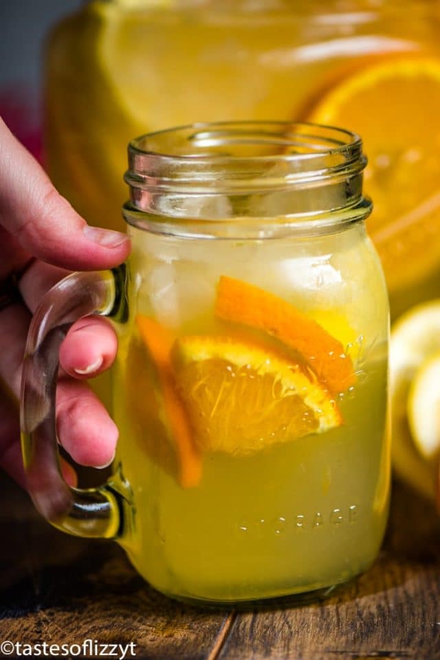 Sparkling Fruit Punch {with Lemons, Oranges and Sparkling Apple Cider}
