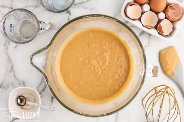 muffin batter in a bowl