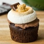 S'more cupcakes are a different take on the traditional S'more. Great for a camping themed party or a fun snack for kids!