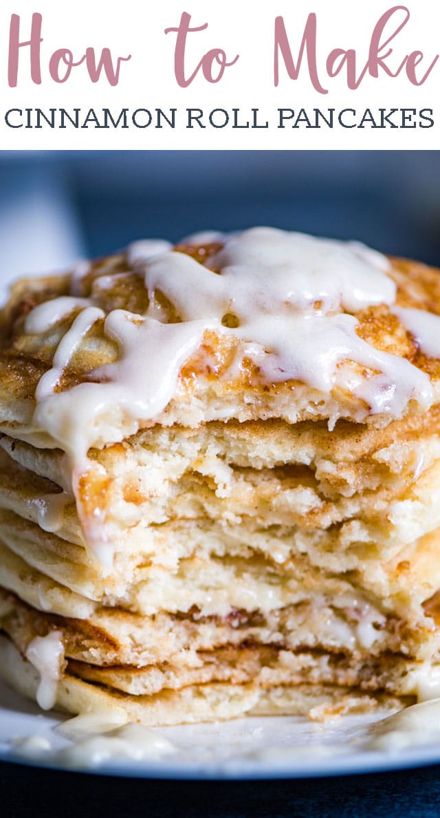 A close up of a stack of pancakes