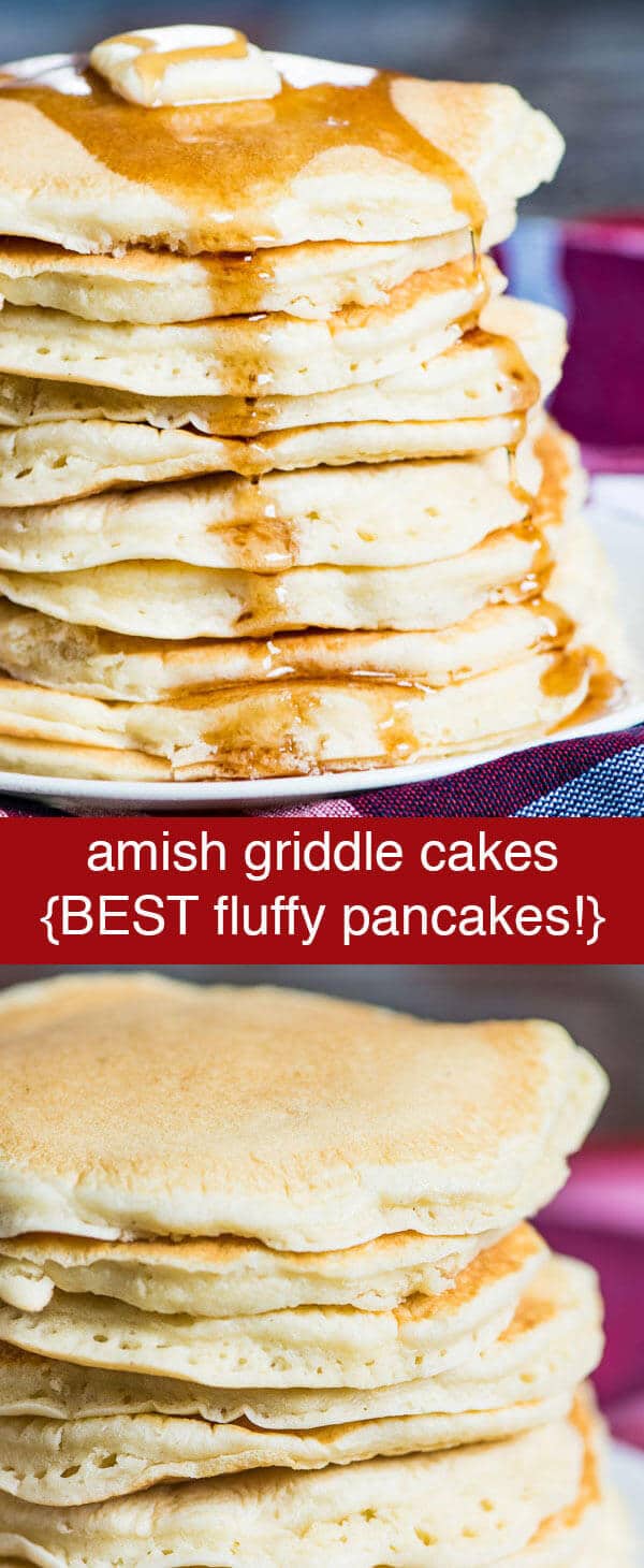 Amish Griddle Cakes {Light, Fluffy Homemade Pancakes}
