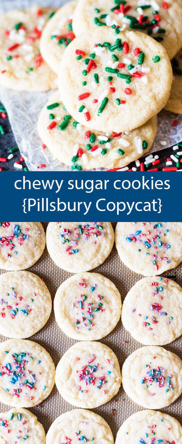 Chewy Sugar Cookies Recipe {Pillsbury Copycat- Easy Sugar Cookies}