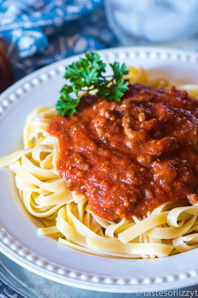 Homemade Spaghetti Sauce Recipe | Tastes of Lizzy T