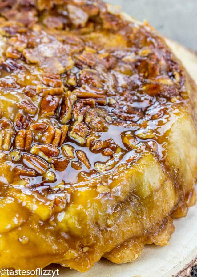 Upside Down Apple Dumpling Pie {with Brown Sugar Pecan Syrup}