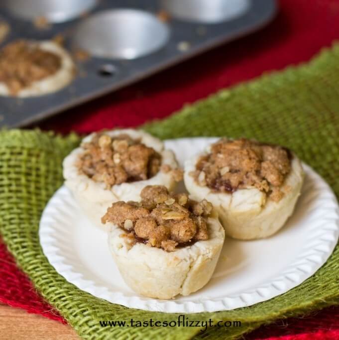 3 Apple Butter Pie Tarts on a paper plate