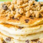 Chocolate Chip Pancakes with Peanut Butter Streusel