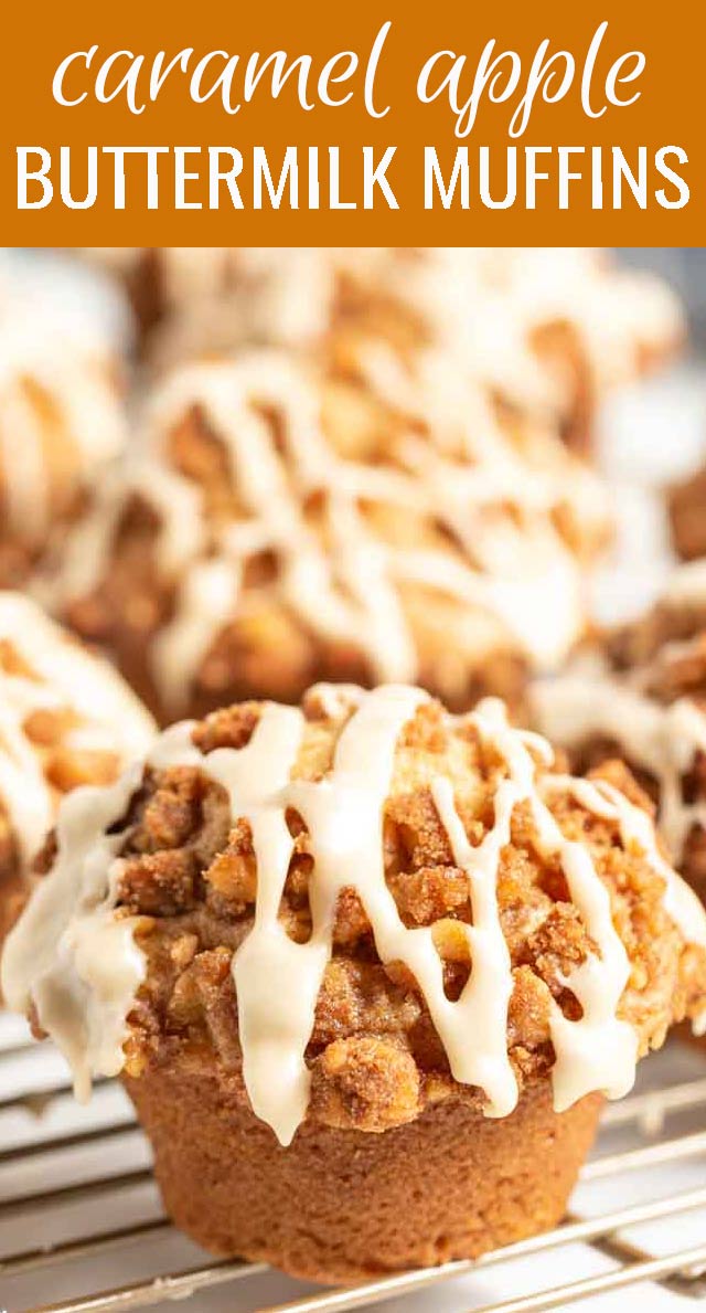 Caramel Apple Buttermilk Muffins Recipe | Tastes of Lizzy T