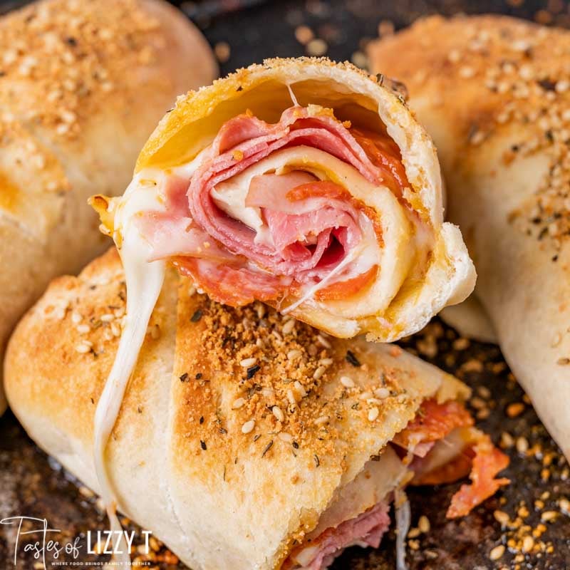 Monster Stromboli Italian Rolls Recipe Tastes of Lizzy T