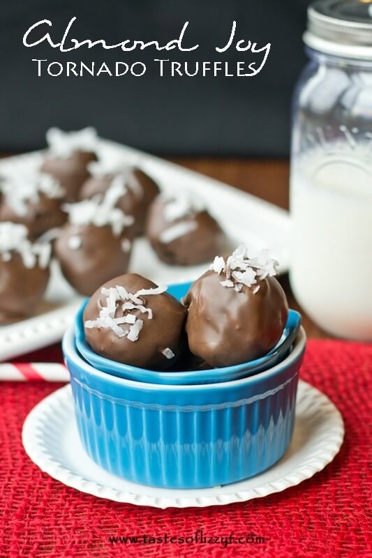 Almond Joy Tornado Truffles {Tastes of Lizzy T}