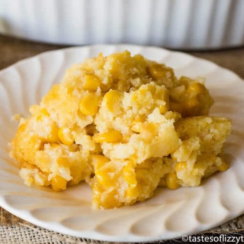 The texture is often halfway between a quickbread and something more loose, better spooned than sliced (but not quite as fluffy as spoonbread). 4 Ingredient Corn Pudding : 5 Ingredient Corn Casserole Recipe With Jiffy Mix Tastes Of Lizzy T