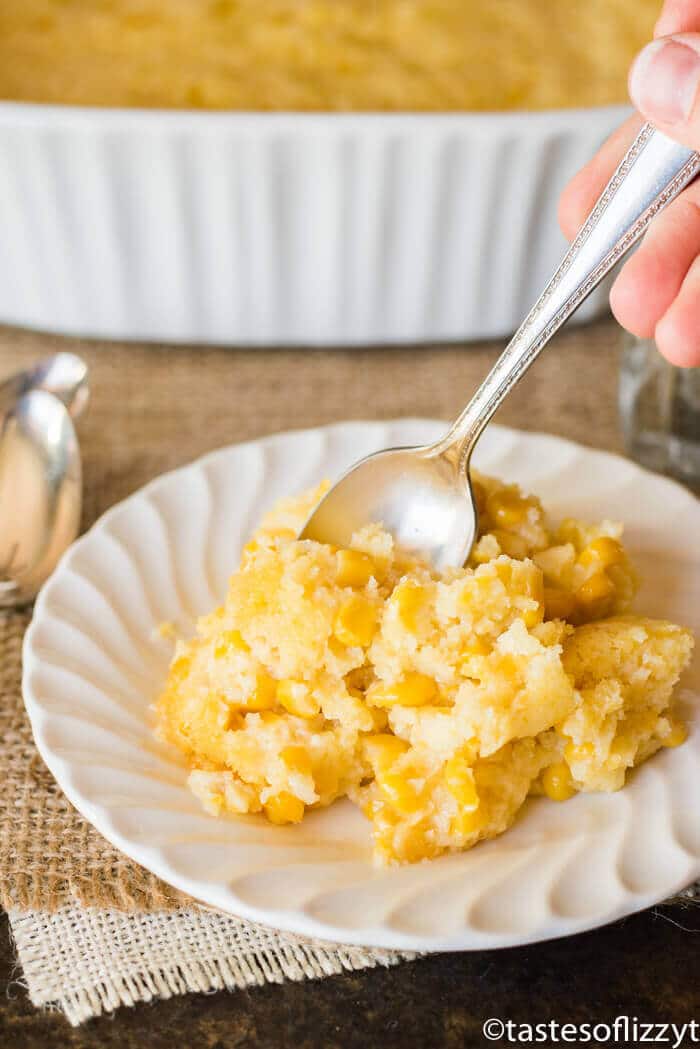 5 Ingredient Corn Casserole Recipe {with Jiffy Mix} Tastes of Lizzy T