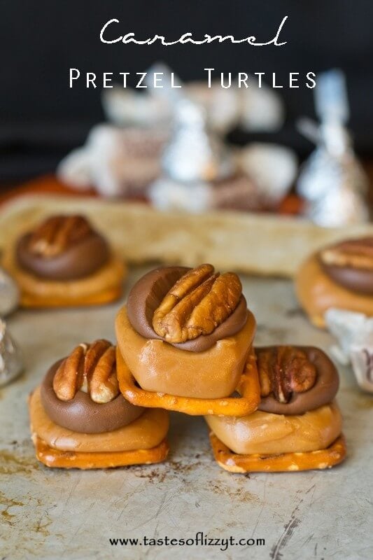 Caramel Pretzel Turtles Easy Chocolate Pecan Candy Recipe