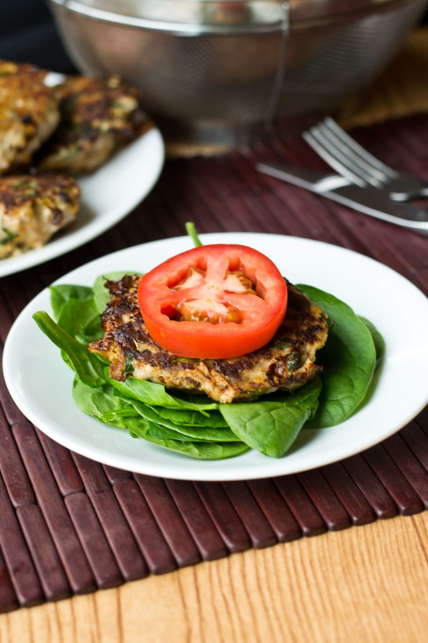 Sweet Potato Spinach Bacon Burgers {Tastes of Lizzy T}