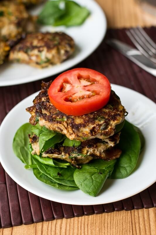 Sweet Potato Spinach Bacon Burgers {Tastes of Lizzy T}