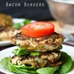 Sweet Potato Spinach Bacon Burgers title image