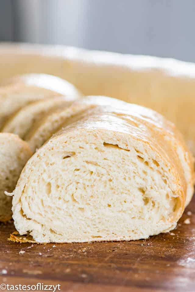 A close up of a slice of bread