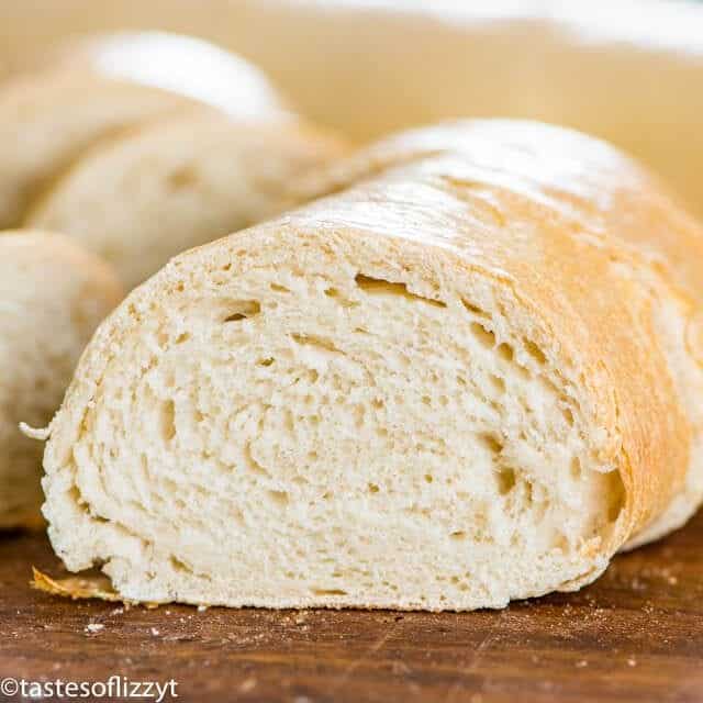 A close up of a piece of bread