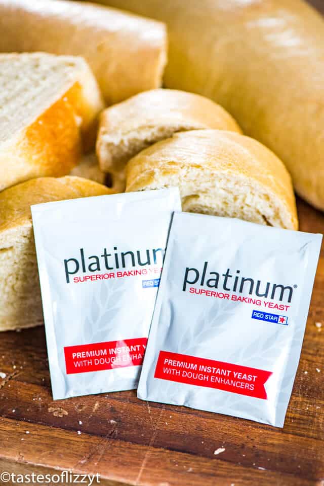 platinum baking yeast packets with bread