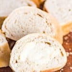 A close up of food, with Bread