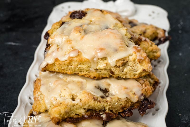 cinnamon scones on a plate