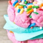 Funfetti Cake Mix Cookie Sandwiches