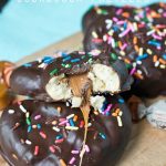 Chocolate Covered Caramel Sourdough Pretzels title image