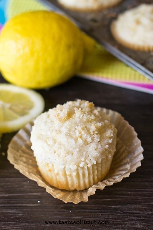 Soft, moist muffins flavored with lemon. The crumb topping is amazing!