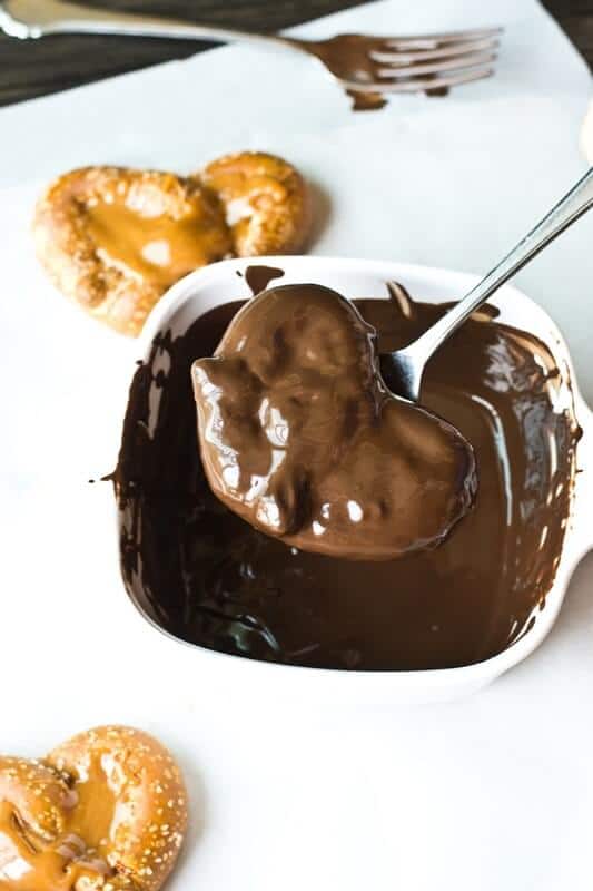 Chocolate Covered Caramel Sourdough Pretzels