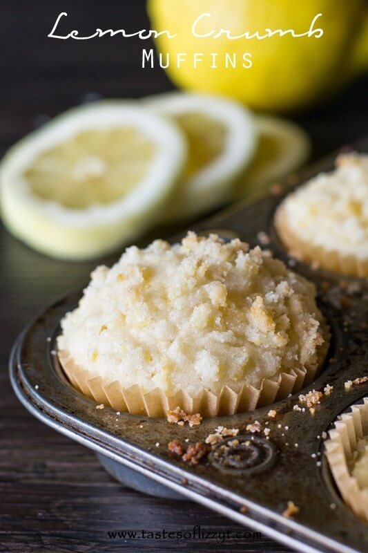 Soft, moist muffins flavored with lemon. The crumb topping is amazing!