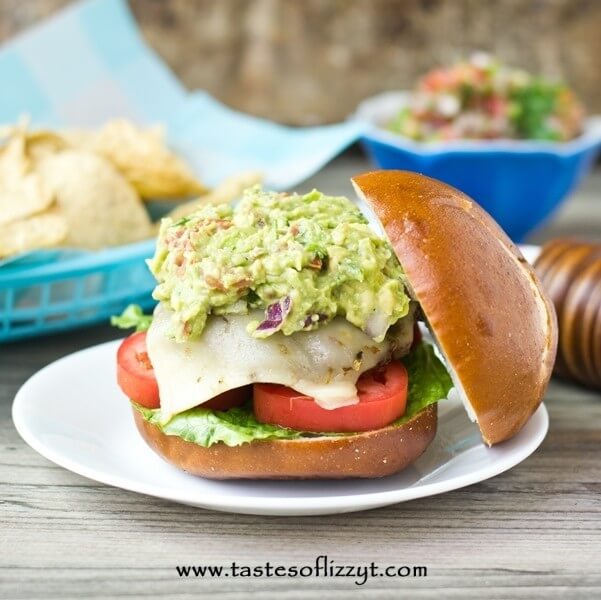 Mexican Guacamole Burgers {Unique Burger Recipe with Guacamole and Cheese}